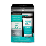 Kit Neutrogena Protetor Solar FPS 70 Sun Fresh 40g + Gel de Limpeza Purified Skin 60g